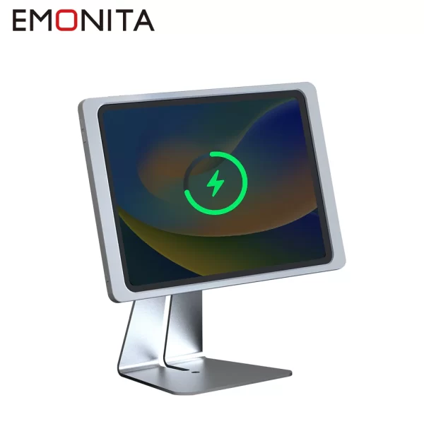 18W-Fast-Charging-Magnetic-Tablet-Desktop-Stand-For-iPad-Air-5th-8-3-10-2-11.webp EMONITA Magnetic iPad Desk Stand with Charging Case (18W, 360° Rotation and 90° Tilt)