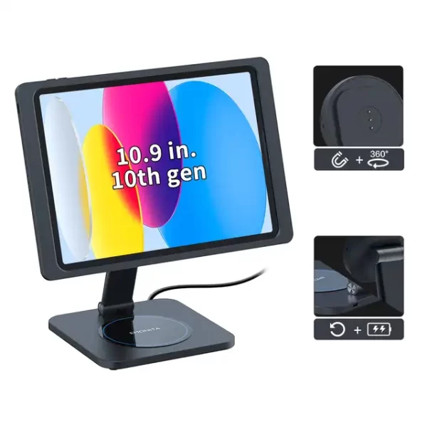 A4aa56a65f25b4e4190a527bf9ee8bdad8.jpg_640x640.jpg_.webp EMONITA Magnetic Stand: Wireless Charger for iPad & Phone – Clutter-Free Desk | 45W Fast Charging | Foldable L-Shape | 360° Rotation & 90° Tilt