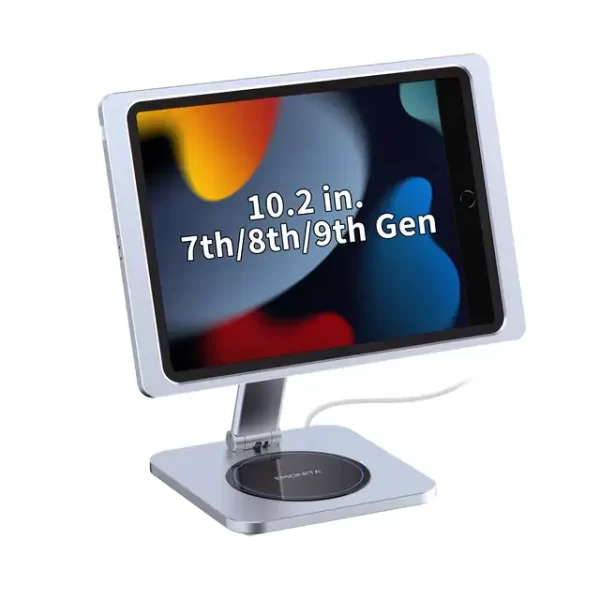 Aac03d832b5d44a7bac6de72eddf12ccex.jpg_640x640.jpg_.webp EMONITA Magnetic Stand: Wireless Charger for iPad & Phone – Clutter-Free Desk | 45W Fast Charging | Foldable L-Shape | 360° Rotation & 90° Tilt
