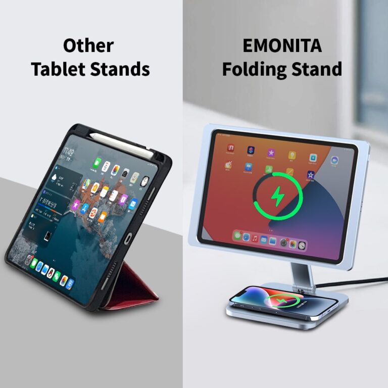 magnetic charging solution used with tablets in a clean POS setup