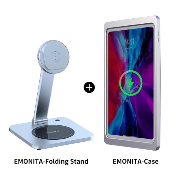 EMONITA-Magnetic-Stand-with-Case-for-iPad-18W-Fast-Charging-Foldable-L-Shape-Strong-Magnets-360-2.webp EMONITA Magnetic Stand: Wireless Charger for iPad & Phone – Clutter-Free Desk | 45W Fast Charging | Foldable L-Shape | 360° Rotation & 90° Tilt