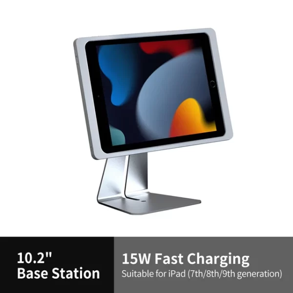 S1eae1f52241842c887bea0af43b574a0F.jpg_640x640.jpg_.webp EMONITA Magnetic iPad Desk Stand with Charging Case (18W, 360° Rotation and 90° Tilt)
