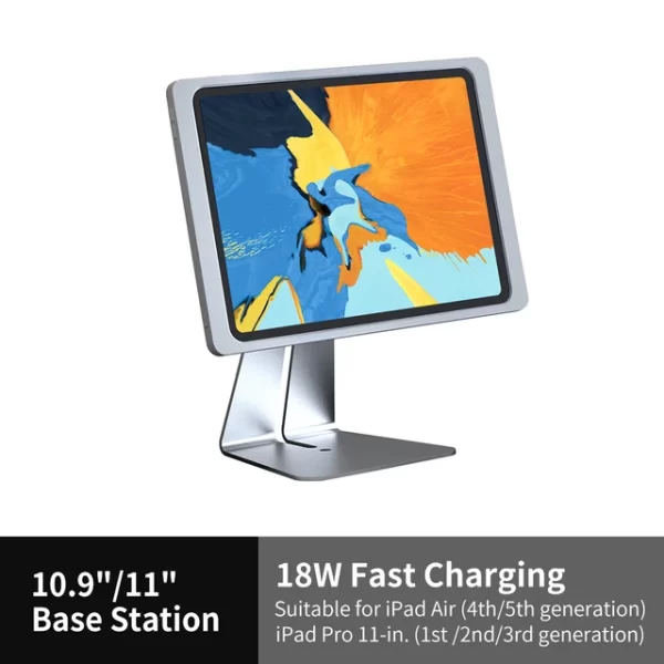 S69aa7404c2e340f19eea441be81f8e41J.jpg_640x640.jpg_.webp EMONITA Magnetic iPad Desk Stand with Charging Case (18W, 360° Rotation and 90° Tilt)