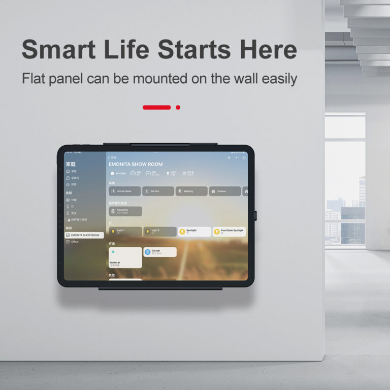 PoE DC and AC power tips for secure iPad wall install with hidden cables
