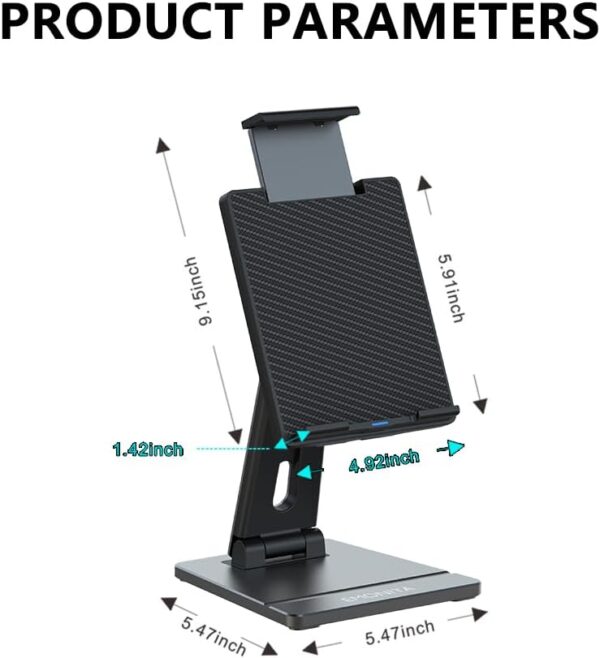 51BqNhwqqgL._AC_SL1000_ Auto Clamping Foldable Tablet Stand 8–14‑inch – EMONITA High SnapStand best for iPad & Android Tablets
