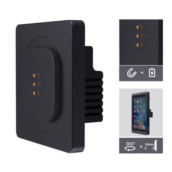 EMONITA-Wall-mounted-charger-B EMONITA Modular System for Magnetic Cases, Wall Chargers & Table Mounts for iPad & Huawei (AC/POE/DC) – Sold Separately