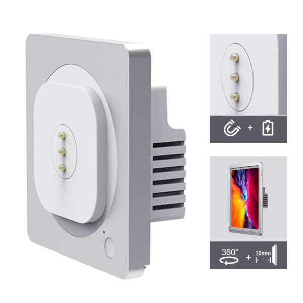 EMONITA-Wall-mounted-charger-S (1) EMONITA Modular System for Magnetic Cases, Wall Chargers & Table Mounts for iPad & Huawei (AC/POE/DC) – Sold Separately