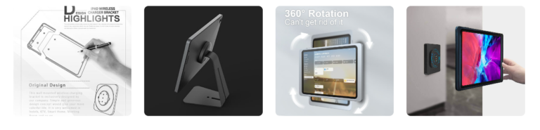 PoE DC and AC power tips for secure iPad wall install with hidden cables