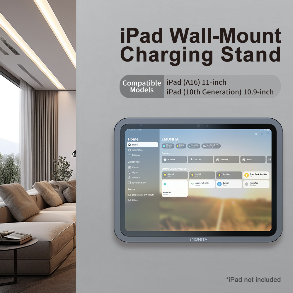anti-theft iPad wall mount EMONITA EM-PW1111 with built-in charging