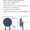 EMONITA Magnetic iPad Handheld Stand with 18W Charging (360°/180°, Portable Aluminum)